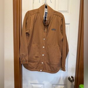 Columbia sweatshirt material camp shirt jacket